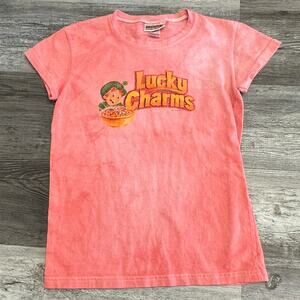 Vintage Y2K Passing4Sane Lucky Charms Cereal Womens Large Tie Dye Brand T-Shirt